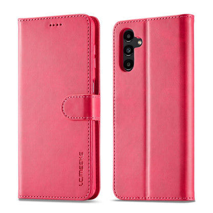 For Samsung Galaxy S24 FE 5G LC.IMEEKE Calf Texture Leather Phone Case(Red) - Galaxy S24 FE 5G Cases by LC.IMEEKE | Online Shopping UK | buy2fix