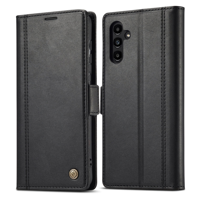 For Samsung Galaxy S24 FE 5G LC.IMEEKE Skin-friendly Card Slots Leather Phone Case(Black) - Galaxy S24 FE 5G Cases by LC.IMEEKE | Online Shopping UK | buy2fix