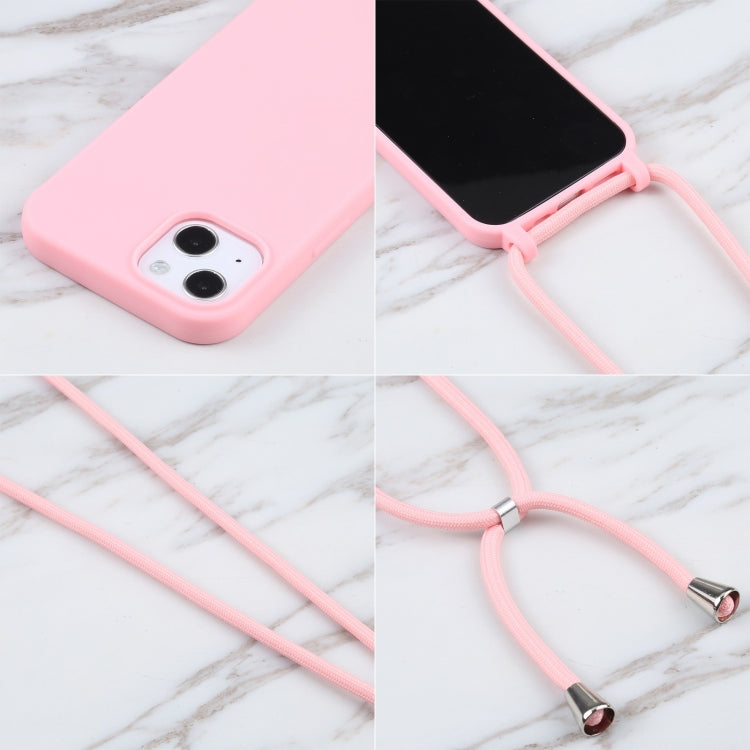 For iPhone 16 Plus Candy Colors TPU Protective Phone Case with Lanyard(Pink) - iPhone 16 Plus Cases by buy2fix | Online Shopping UK | buy2fix