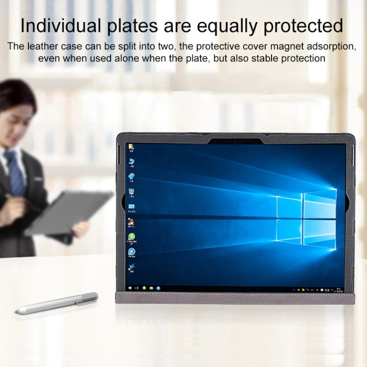 For Microsoft Surface Book 3 / 2 15 inch PU Leather Laptop Protective Case with Screen Stand(Coffee) - 15 inch by buy2fix | Online Shopping UK | buy2fix