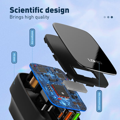 LDNIO Q334 32W Type-C + Dual USB Port Charger with 1m 8 Pin Data Cable, Plug Type:UK Plug(Black) - USB Charger by LDNIO | Online Shopping UK | buy2fix
