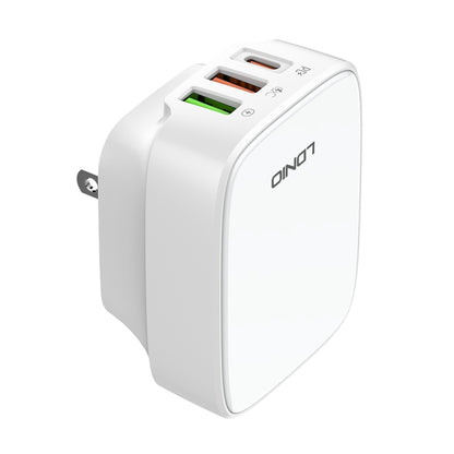 LDNIO Q334 32W Type-C + Dual USB Port Charger with 1m USB-C / Type-C Data Cable, Plug Type:US Plug(White) - USB Charger by LDNIO | Online Shopping UK | buy2fix