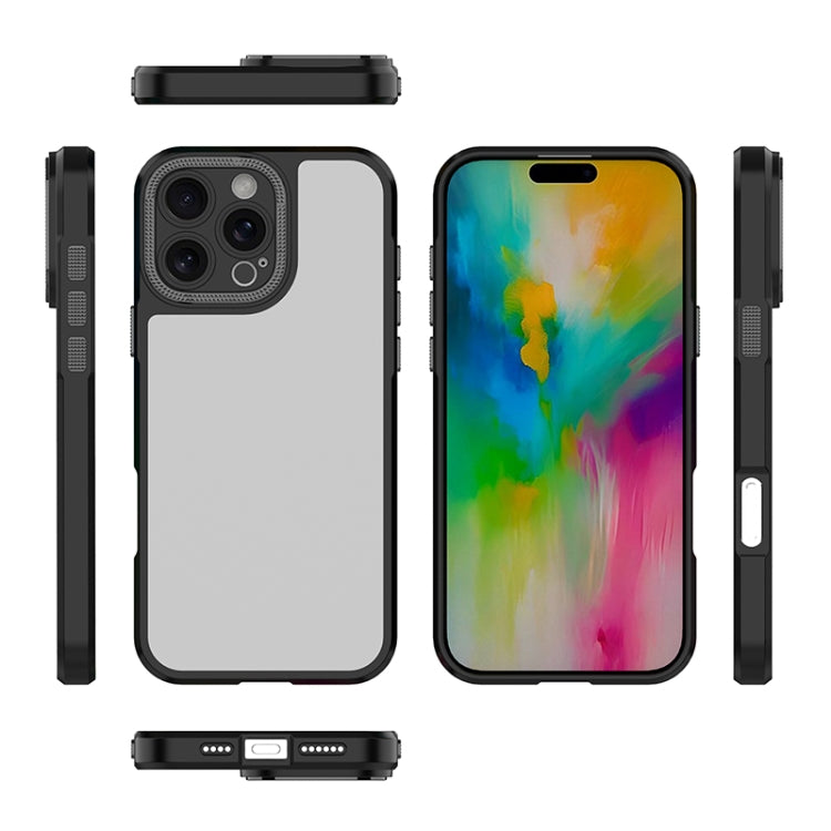 For iPhone 16 Bodyguard Micro Matte PC Hybrid TPU Phone Case(Black) - iPhone 16 Cases by buy2fix | Online Shopping UK | buy2fix