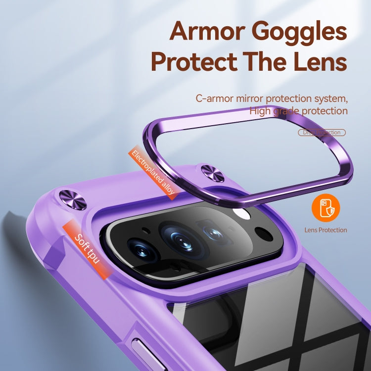 For Google Pixel 9 Pro XL TPU + PC Lens Protection Phone Case(Purple) - Google Cases by buy2fix | Online Shopping UK | buy2fix