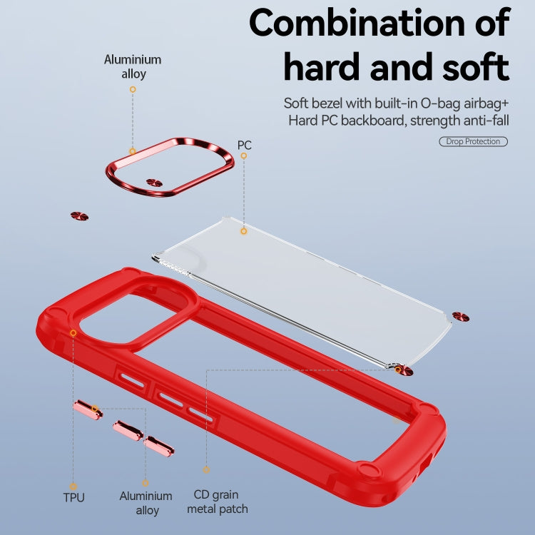 For Google Pixel 9 / 9 Pro TPU + PC Lens Protection Phone Case(Red) - Google Cases by buy2fix | Online Shopping UK | buy2fix