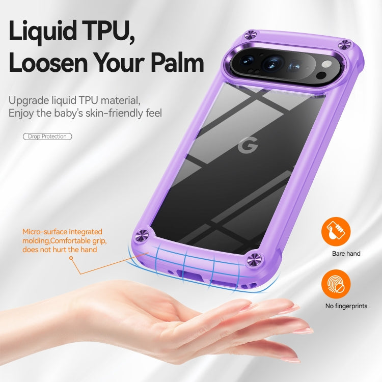 For Google Pixel 9 / 9 Pro TPU + PC Lens Protection Phone Case(Purple) - Google Cases by buy2fix | Online Shopping UK | buy2fix