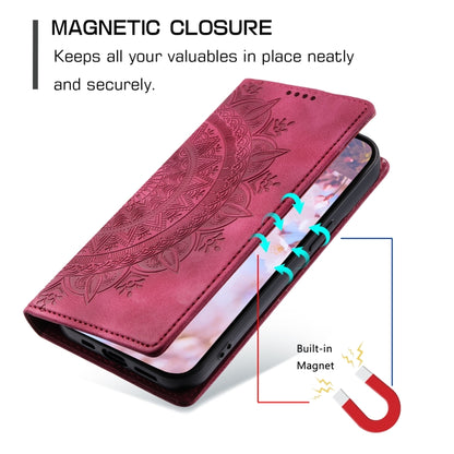 For Google Pixel 9 / 9 Pro Totem Embossed Magnetic Leather Phone Case(Red) - Google Cases by buy2fix | Online Shopping UK | buy2fix