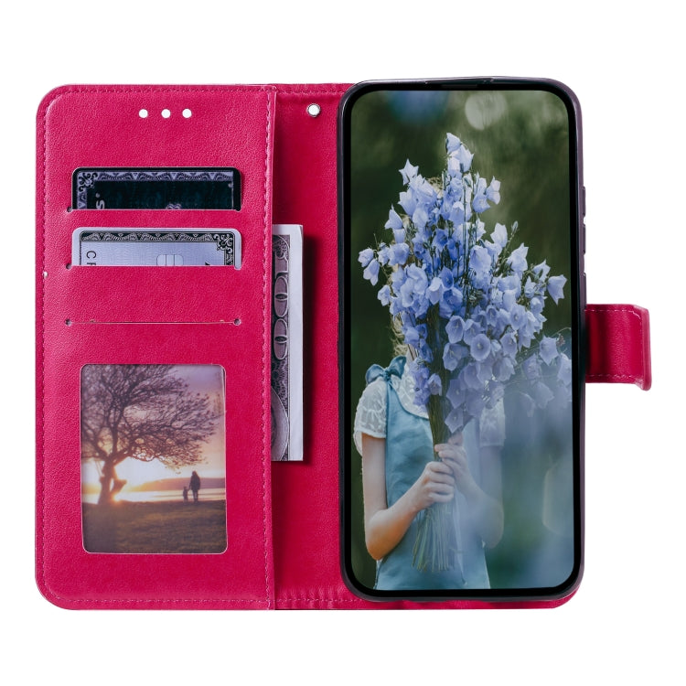 For Google Pixel 9 / 9 Pro Totem Flower Embossed Leather Phone Case with Lanyard(Red) - Google Cases by buy2fix | Online Shopping UK | buy2fix