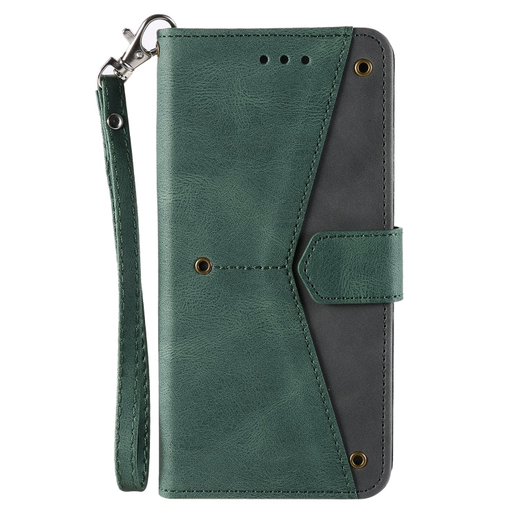 For Google Pixel 9 Pro XL Nail Skin Feel Stitching Calf Texture Leather Phone Case(Green) - Google Cases by buy2fix | Online Shopping UK | buy2fix