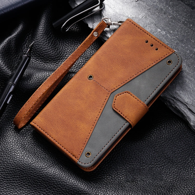 For Google Pixel 9 Pro XL Nail Skin Feel Stitching Calf Texture Leather Phone Case(Brown) - Google Cases by buy2fix | Online Shopping UK | buy2fix