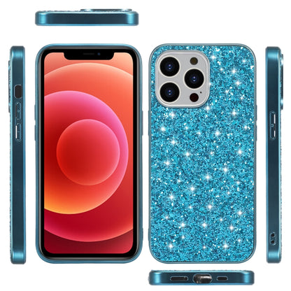 For iPhone 16 Pro Max Glitter Powder Shockproof TPU Phone Case(Blue) - iPhone 16 Pro Max Cases by buy2fix | Online Shopping UK | buy2fix