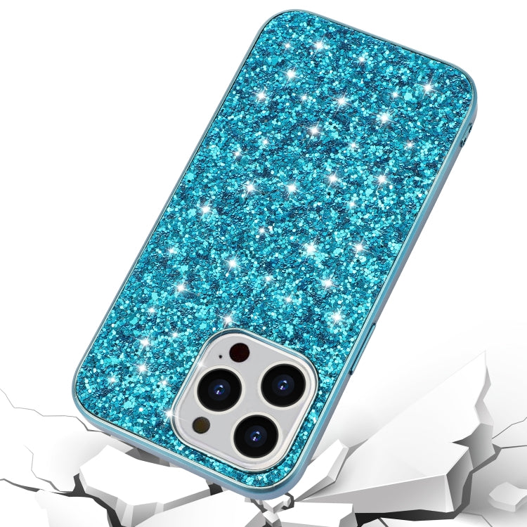 For iPhone 16 Pro Glitter Powder Shockproof TPU Phone Case(Silver) - iPhone 16 Pro Cases by buy2fix | Online Shopping UK | buy2fix