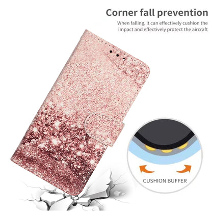 For iPhone 16 Plus Colored Drawing Marble Pattern Leather Phone Case(Rose Gold) - iPhone 16 Plus Cases by buy2fix | Online Shopping UK | buy2fix