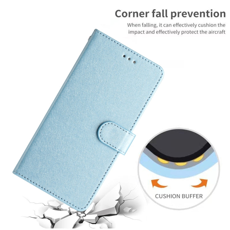 For iPhone 16 Plus Silk Texture Horizontal Flip Leather Phone Case(Light Blue) - iPhone 16 Plus Cases by buy2fix | Online Shopping UK | buy2fix