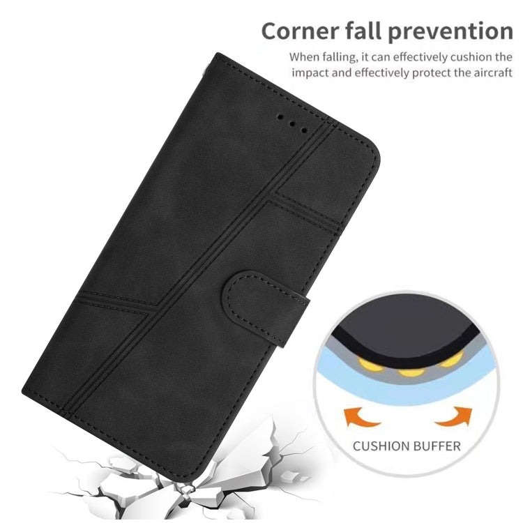 For iPhone 16 Pro Skin-feel Stitching Leather Phone Case(Black) - iPhone 16 Pro Cases by buy2fix | Online Shopping UK | buy2fix