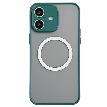 For iPhone 16 Hawkeye Skin Feel MagSafe Phone Case(Dark Green) - iPhone 16 Cases by buy2fix | Online Shopping UK | buy2fix