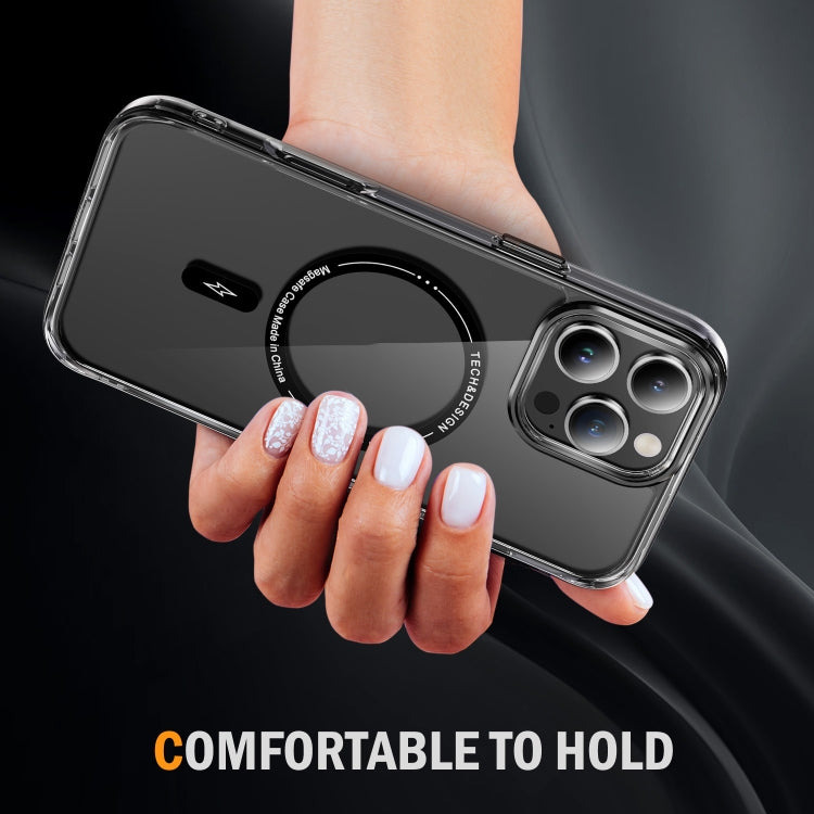 For iPhone 16 Pro Airbag Magsafe PC Hybrid TPU Phone Case(Clear Black) - iPhone 16 Pro Cases by buy2fix | Online Shopping UK | buy2fix