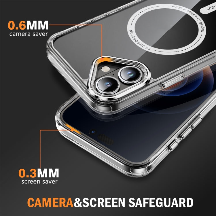 For iPhone 16 Plus Airbag Magsafe PC Hybrid TPU Phone Case(Transparent) - iPhone 16 Plus Cases by buy2fix | Online Shopping UK | buy2fix