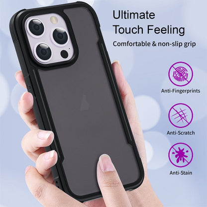 For iPhone 16 Plus Skin Feel Frosted PC Hybrid TPU Phone Case(Black) - iPhone 16 Plus Cases by buy2fix | Online Shopping UK | buy2fix