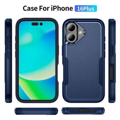 For iPhone 16 Plus Pioneer Armor Heavy Duty PC + TPU Phone Case(Blue) - iPhone 16 Plus Cases by buy2fix | Online Shopping UK | buy2fix