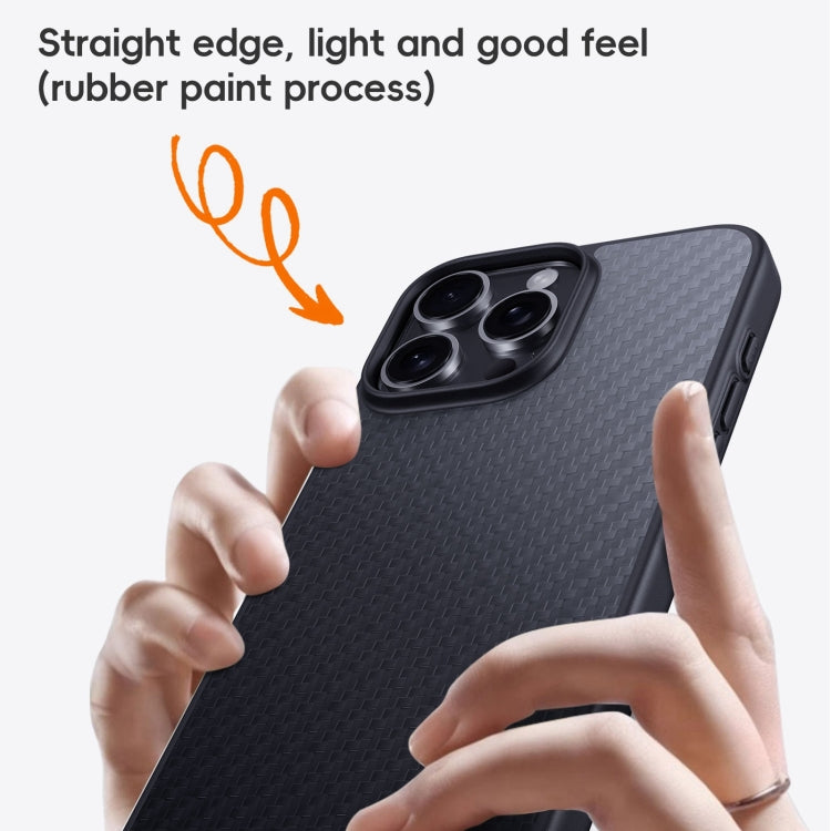 For iPhone 16 Plus Carbon Fiber Kevlar MagSafe Magnetic Phone Case(Black) - iPhone 16 Plus Cases by buy2fix | Online Shopping UK | buy2fix