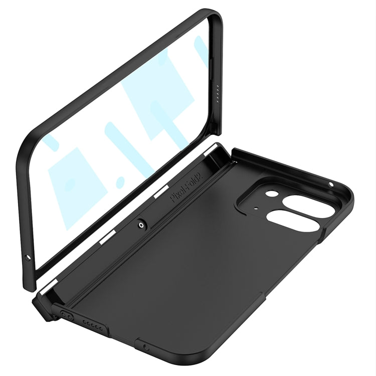 For Google Pixel 9 Pro Fold GKK Integrated Fold Hinge Card Slot Phone Case with Holder(Black) - Google Cases by GKK | Online Shopping UK | buy2fix