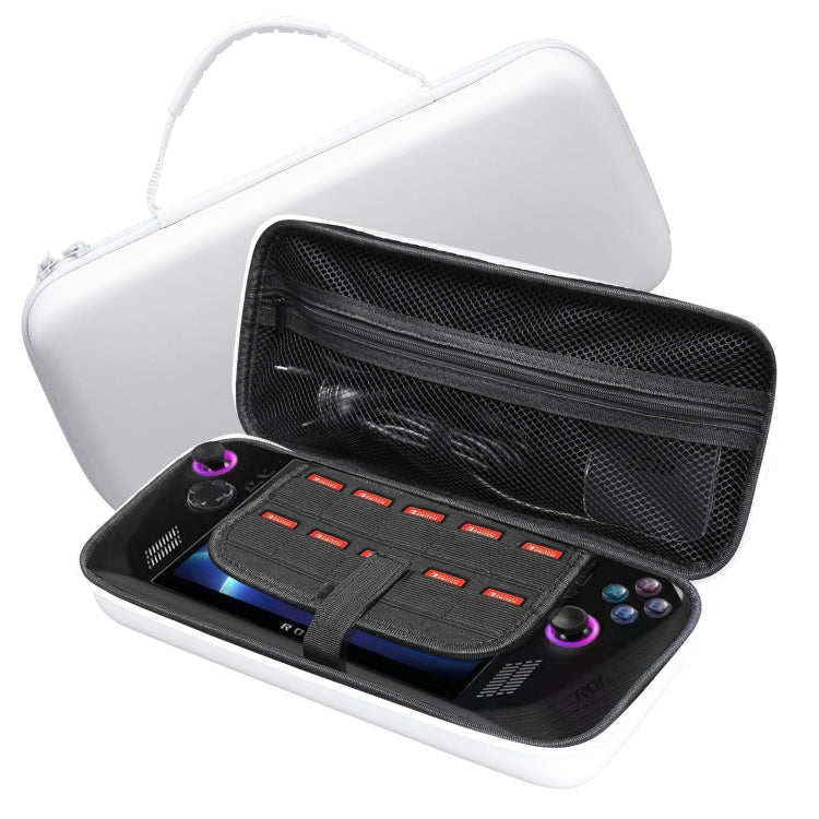 For ASUS ROG Ally X Game Console EVA Leather Pattern Handbag(White) - Accessories by buy2fix | Online Shopping UK | buy2fix