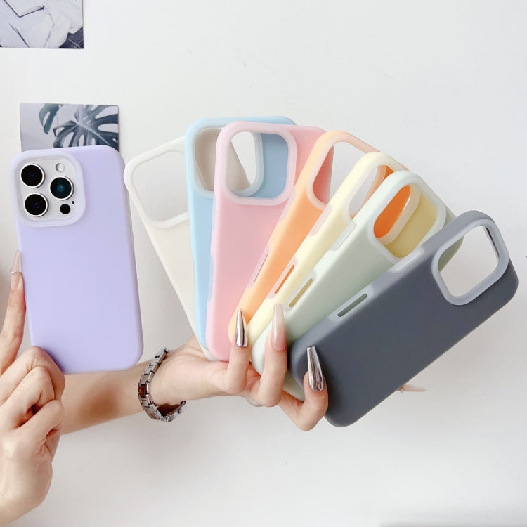 For iPhone 16 PC Hybrid Liquid Silicone Jelly Phone Case(Light Purple) - iPhone 16 Cases by buy2fix | Online Shopping UK | buy2fix