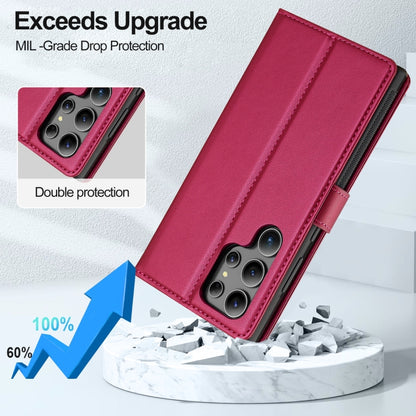 For Samsung Galaxy S24 Ultra 5G LC.IMEEKE L2 Series Detachable Magsafe PU Phone Case with Lanyard(Red) - Galaxy S24 Ultra 5G Cases by LC.IMEEKE | Online Shopping UK | buy2fix