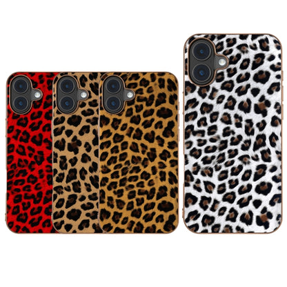 For iPhone 16 Plus Nano Plating Leopard Print Phone Case(Brown) - iPhone 16 Plus Cases by buy2fix | Online Shopping UK | buy2fix