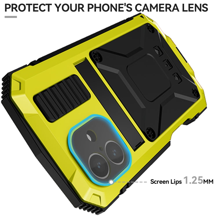 For iPhone 16 Plus R-JUST Life Waterproof Dustproof Shockproof Phone Case(Yellow) - iPhone 16 Plus Cases by R-JUST | Online Shopping UK | buy2fix