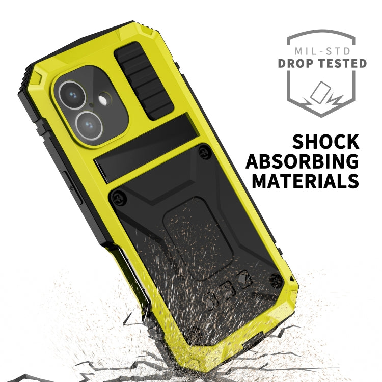 For iPhone 16 Plus R-JUST Life Waterproof Dustproof Shockproof Phone Case(Yellow) - iPhone 16 Plus Cases by R-JUST | Online Shopping UK | buy2fix