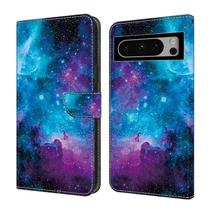 For Google Pixel 9 Pro XL Crystal Painted Leather Phone case(Starry Sky) - Google Cases by buy2fix | Online Shopping UK | buy2fix