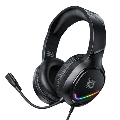 ONIKUMA X31 USB / 3.5mm Wired RGB Light Gaming Headset with Mic, Cable length: 2.2m(Black) - Multimedia Headset by ONIKUMA | Online Shopping UK | buy2fix