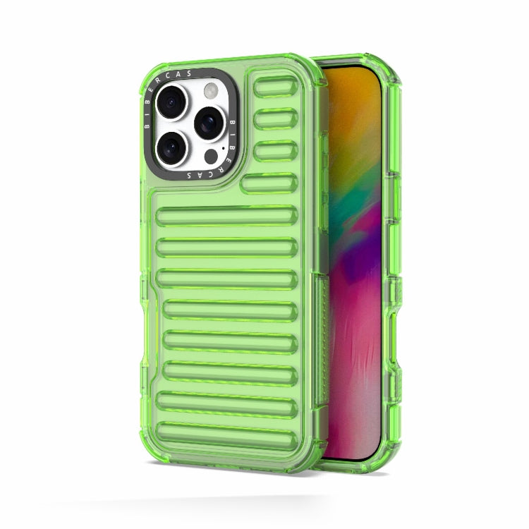 For iPhone 16 Pro Max High Transparency TPU Hybrid PC Airbag Phone Case(Transparent Green) - iPhone 16 Pro Max Cases by buy2fix | Online Shopping UK | buy2fix