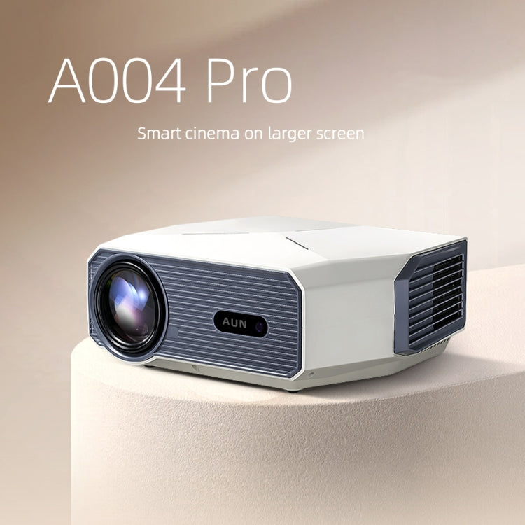 AUN A004 Pro 1920 x 1080P 9000Lumen Android 9.0 Portable LCD Projector, UK Plug(White) - LED Projector by AUN | Online Shopping UK | buy2fix