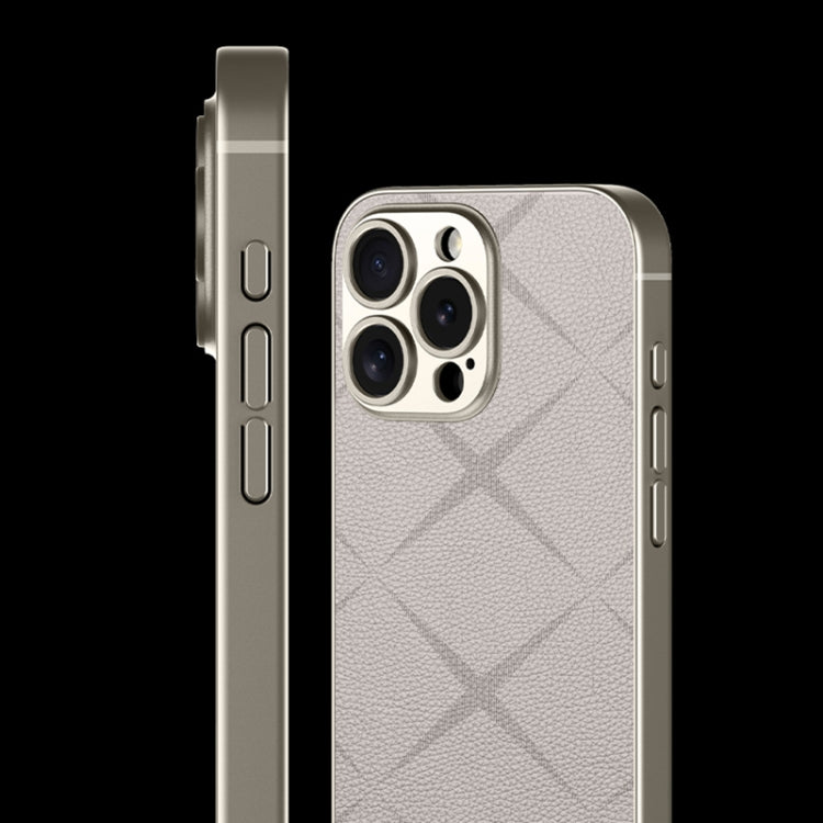 For iPhone 16 Pro Max GKK Asterism Metal Paint Skin Feel Leather Full Coverage Phone Case(Mountain Gray) - iPhone 16 Pro Max Cases by GKK | Online Shopping UK | buy2fix