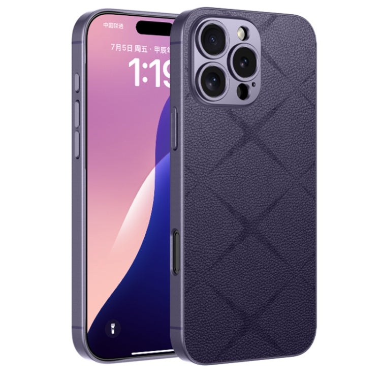 For iPhone 16 Pro GKK Asterism Metal Paint Skin Feel Leather Full Coverage Phone Case(Purple) - iPhone 16 Pro Cases by GKK | Online Shopping UK | buy2fix