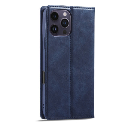 For iPhone 16 Pro LC.IMEEKE RFID Anti-theft Leather Phone Case(Blue) - iPhone 16 Pro Cases by LC.IMEEKE | Online Shopping UK | buy2fix