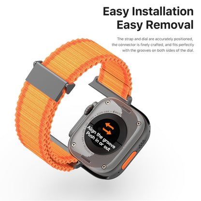 For Apple Watch SE 2022 44mm DUX DUCIS YC Series Ocean Nylon Watch Band(Orange) - Watch Bands by DUX DUCIS | Online Shopping UK | buy2fix