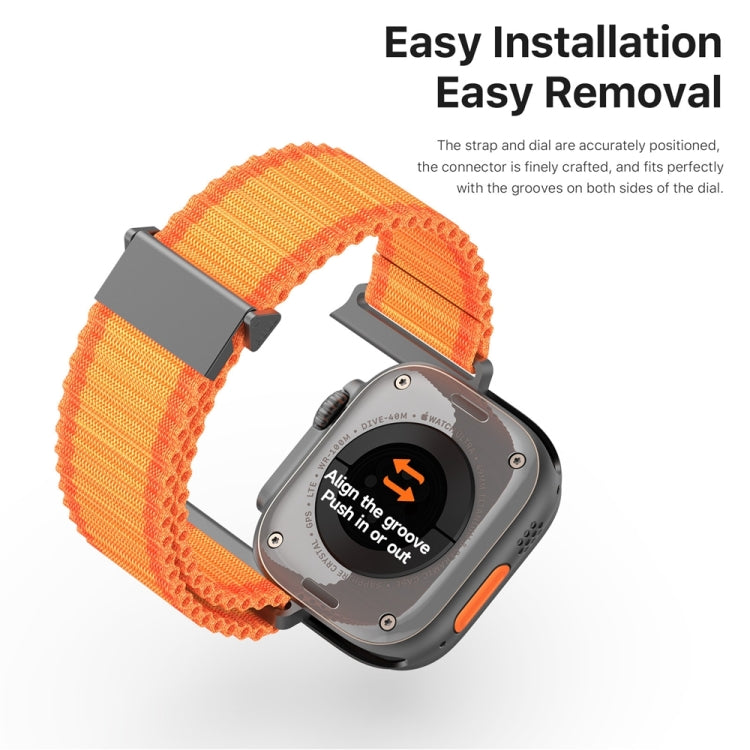 For Apple Watch Series 3 42mm DUX DUCIS YC Series Ocean Nylon Watch Band(Orange) - Watch Bands by DUX DUCIS | Online Shopping UK | buy2fix