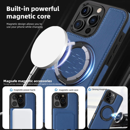 For iPhone 16 Plus Yashi 360 Degree Rotating MagSafe Holder Phone Case(Blue) - iPhone 16 Plus Cases by buy2fix | Online Shopping UK | buy2fix