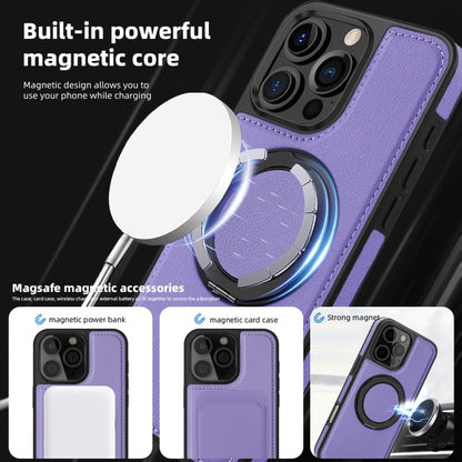 For iPhone 16 Plus Yashi 360 Degree Rotating MagSafe Holder Phone Case(Purple) - iPhone 16 Plus Cases by buy2fix | Online Shopping UK | buy2fix