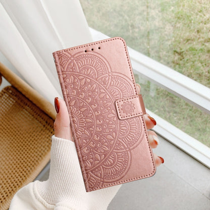 For Motorola Moto G Stylus 5G 2024 Flower Embossed Leather Phone Case(Rose Gold) - Motorola Cases by buy2fix | Online Shopping UK | buy2fix