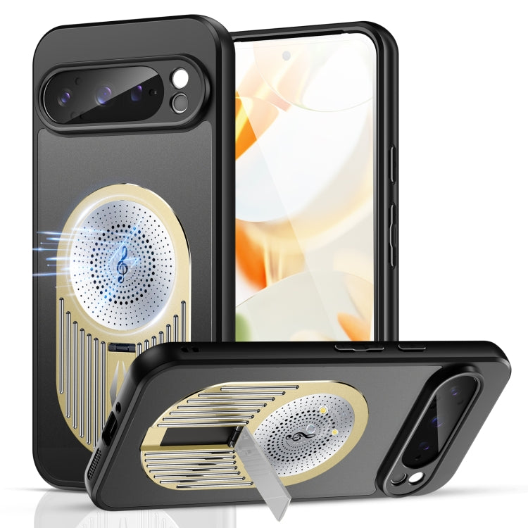 For Google Pixel 9 / 9 Pro Heat Dissipation Aromatherapy Holder Phone Case(Gold) - Google Cases by buy2fix | Online Shopping UK | buy2fix