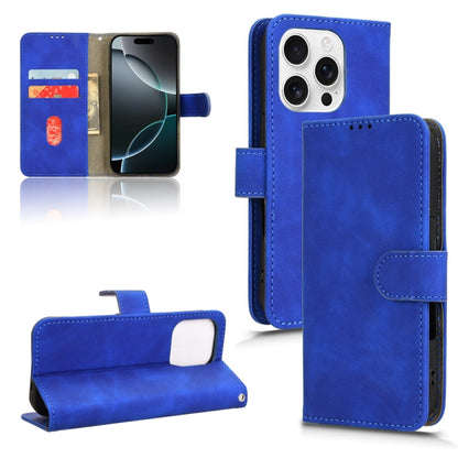 For iPhone 16 Pro Max Skin Feel Magnetic Flip Leather Phone Case(Blue) - iPhone 16 Pro Max Cases by buy2fix | Online Shopping UK | buy2fix