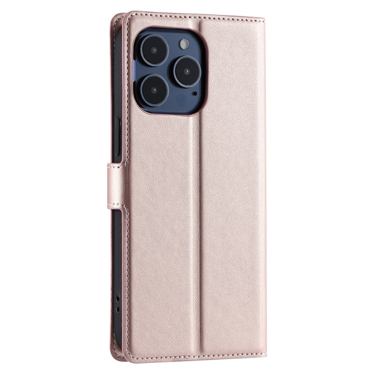 For iPhone 16 Pro Voltage Ultra-thin Dot Leather Phone Case(Rose Gold) - iPhone 16 Pro Cases by buy2fix | Online Shopping UK | buy2fix