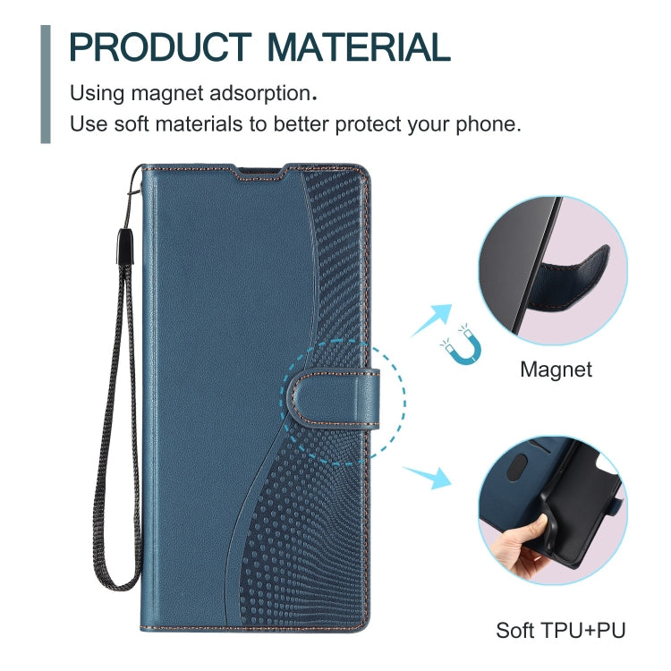 For iPhone 16 Voltage Ultra-thin Dot Leather Phone Case(Blue) - iPhone 16 Cases by buy2fix | Online Shopping UK | buy2fix