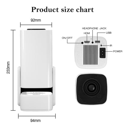 Y7S 720P Android 11 OS Portable Home WiFi Projector with Speaker, CPU:Allwinner H713(AU Plug) - Mini Projector by buy2fix | Online Shopping UK | buy2fix