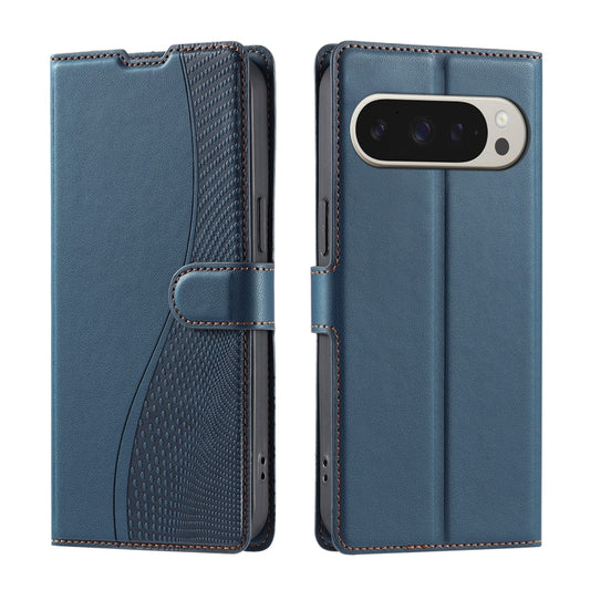 For Google Pixel 9 Pro XL Voltage Ultra-thin Dot Leather Phone Case(Blue) - Google Cases by buy2fix | Online Shopping UK | buy2fix